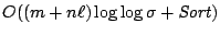 $O((m+n\ell) \log\log \sigma + \mathit{Sort})$