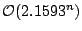 ${\cal O}(2.1593^n)$