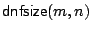 $\mbox{\sf dnfsize}(m,n)$