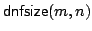 $\mbox{\sf dnfsize}(m,n)$