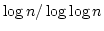 $\log n/\log\log n$