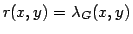 $r(x,y)=\lambda_G(x,y)$