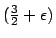 $(\frac{3}{2}+\epsilon)$